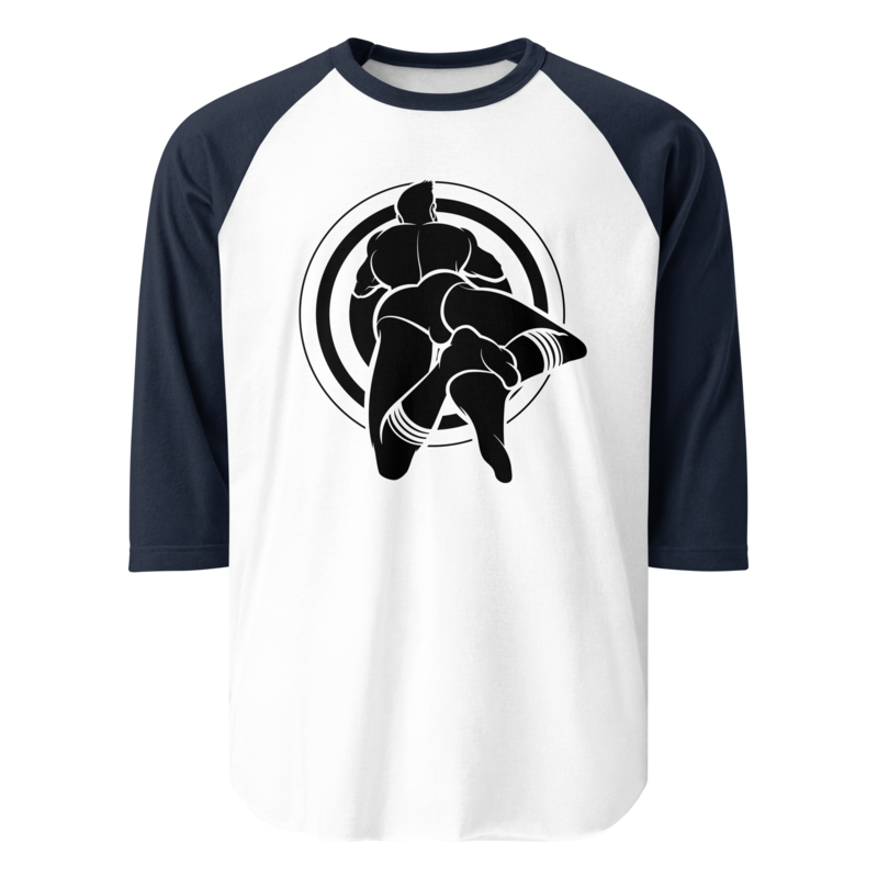 Bullseye (Raglan) - White/Navy