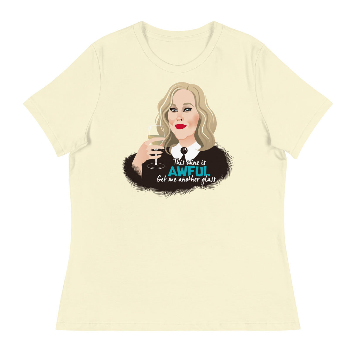 Awful Wine (Women's Relaxed T-Shirt)-Women's T-Shirts-Swish Embassy