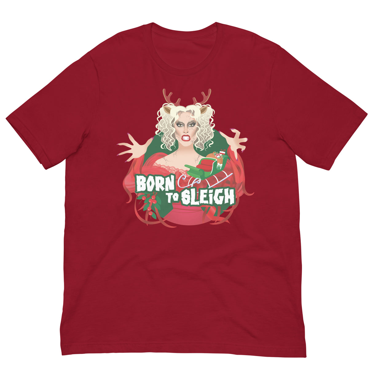 Born to Sleigh-Christmas T-Shirts-Swish Embassy