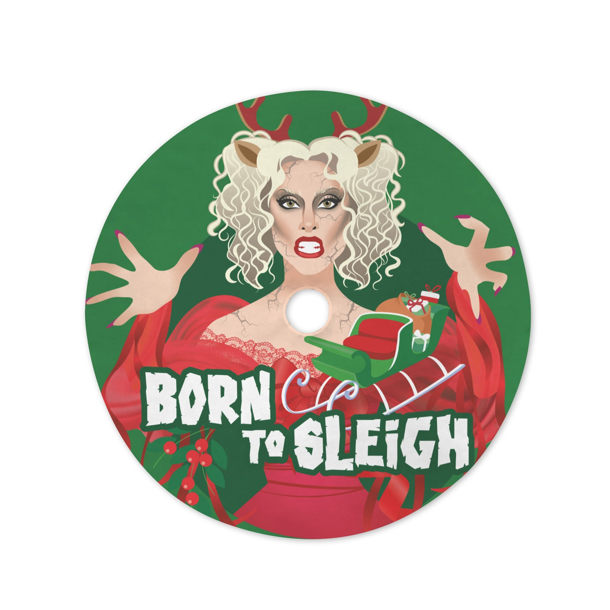 Born to Sleigh (Tree Skirt)-Tree Skirts-Swish Embassy