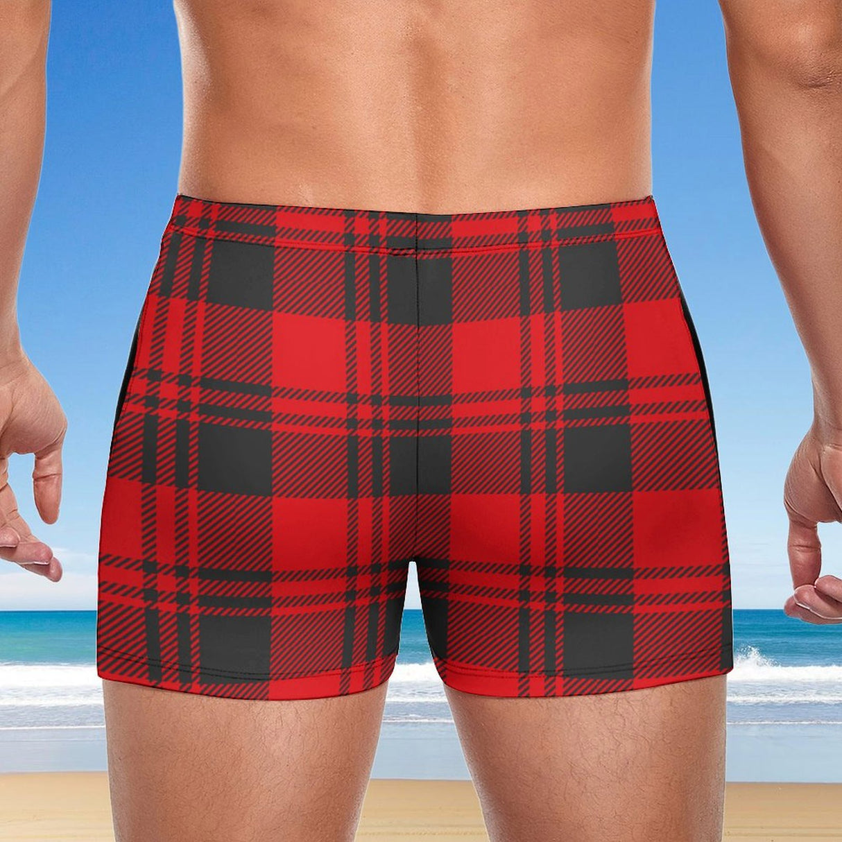 Buffalo Plaid (Square Cut Trunks)-Square Cut Trunks-Swish Embassy
