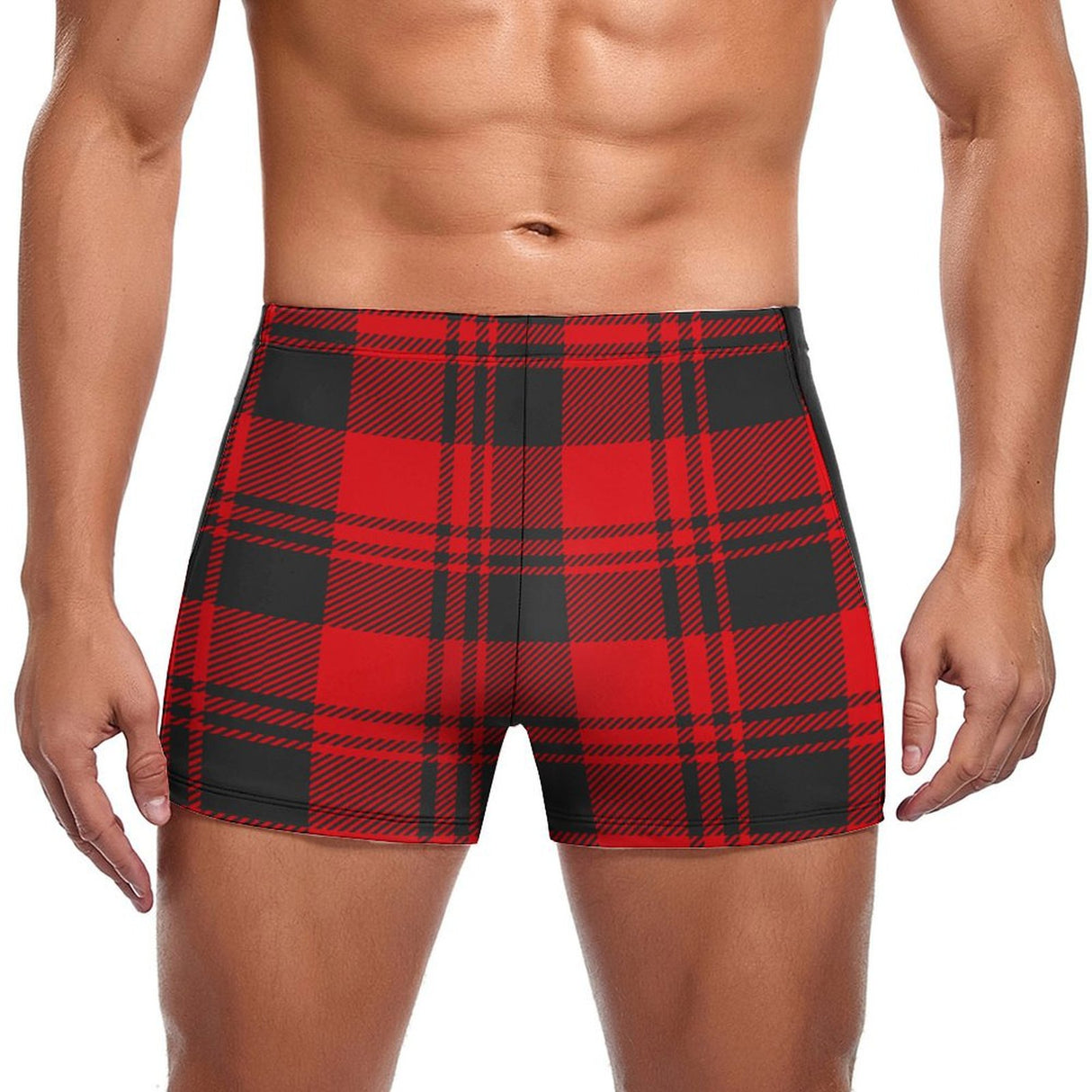 Buffalo Plaid (Square Cut Trunks)-Square Cut Trunks-Swish Embassy