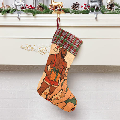 Checking the List (Sequin Christmas Stocking)-Christmas Stockings-Swish Embassy