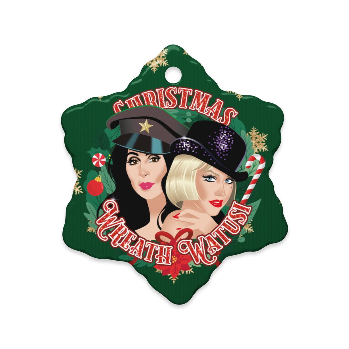 Christmas Wreath Watusi (Ceramic Ornament)-Swish Embassy