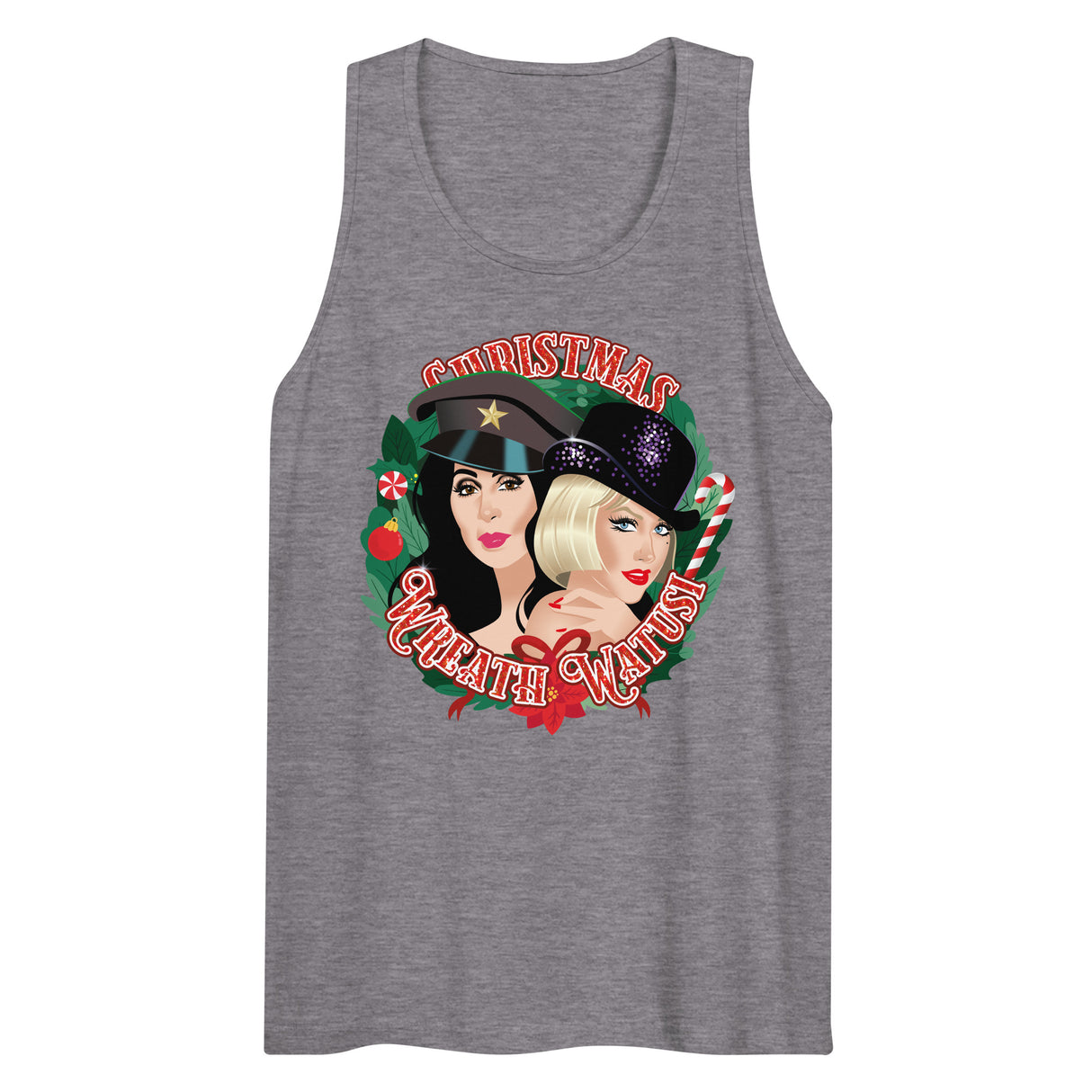 Christmas Wreath Watusi (Tank top)-Tank Top-Swish Embassy