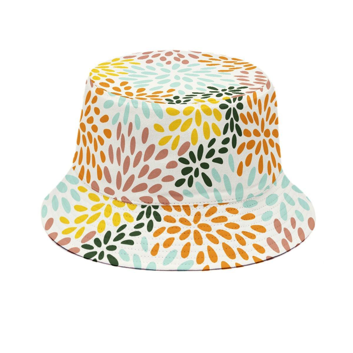 Chrysanthemum (Allover Bucket Hat)-Allover Bucket Hat-Swish Embassy