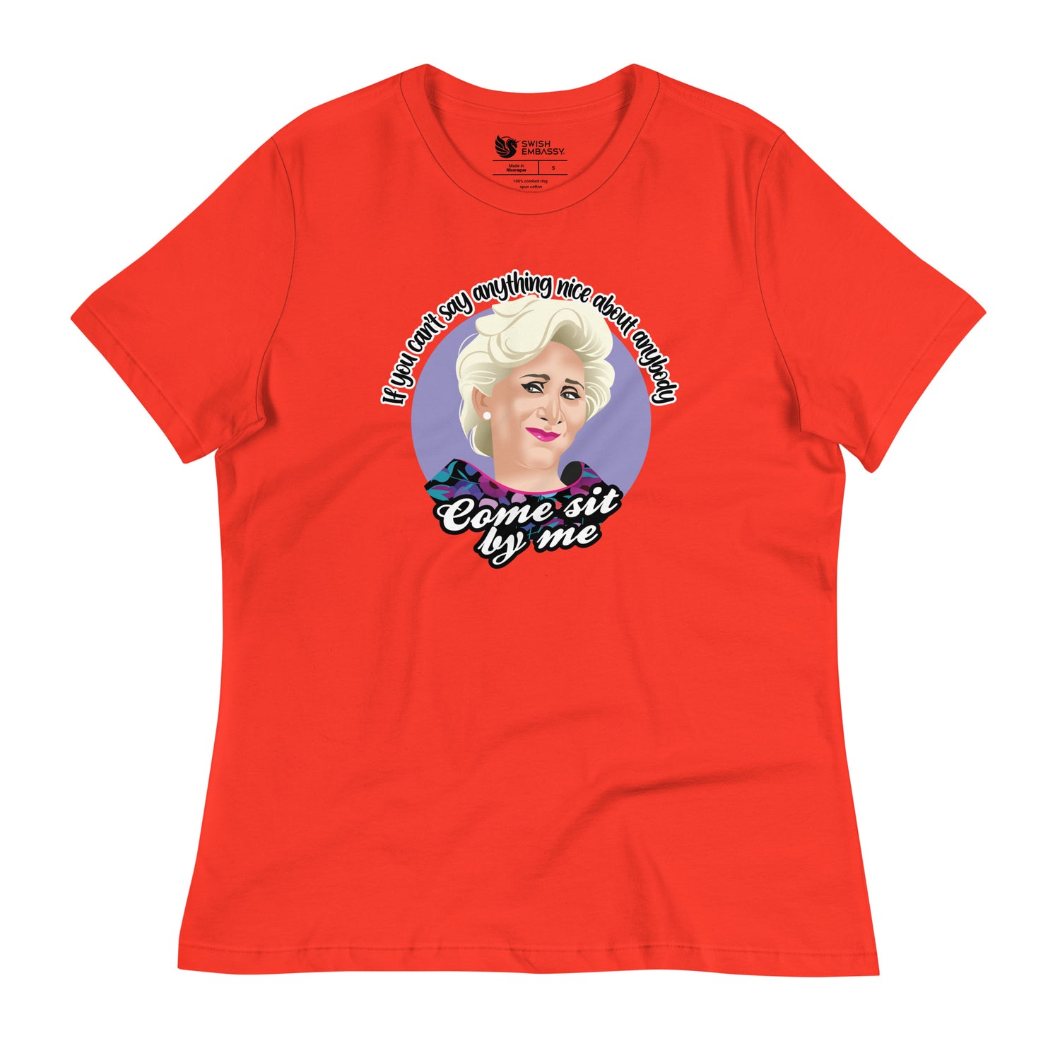 Come Sit By Me (Women's Relaxed T-Shirt)-Women's T-Shirts-Swish Embassy