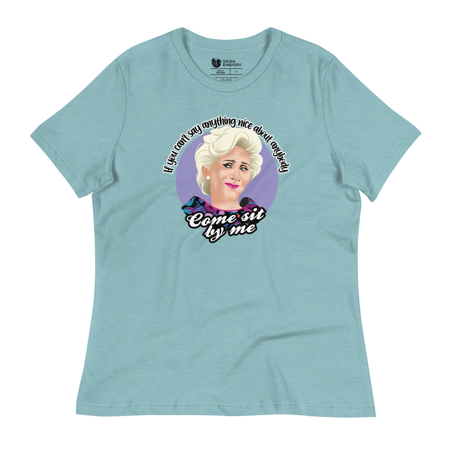 Come Sit By Me (Women's Relaxed T-Shirt)-Women's T-Shirts-Swish Embassy