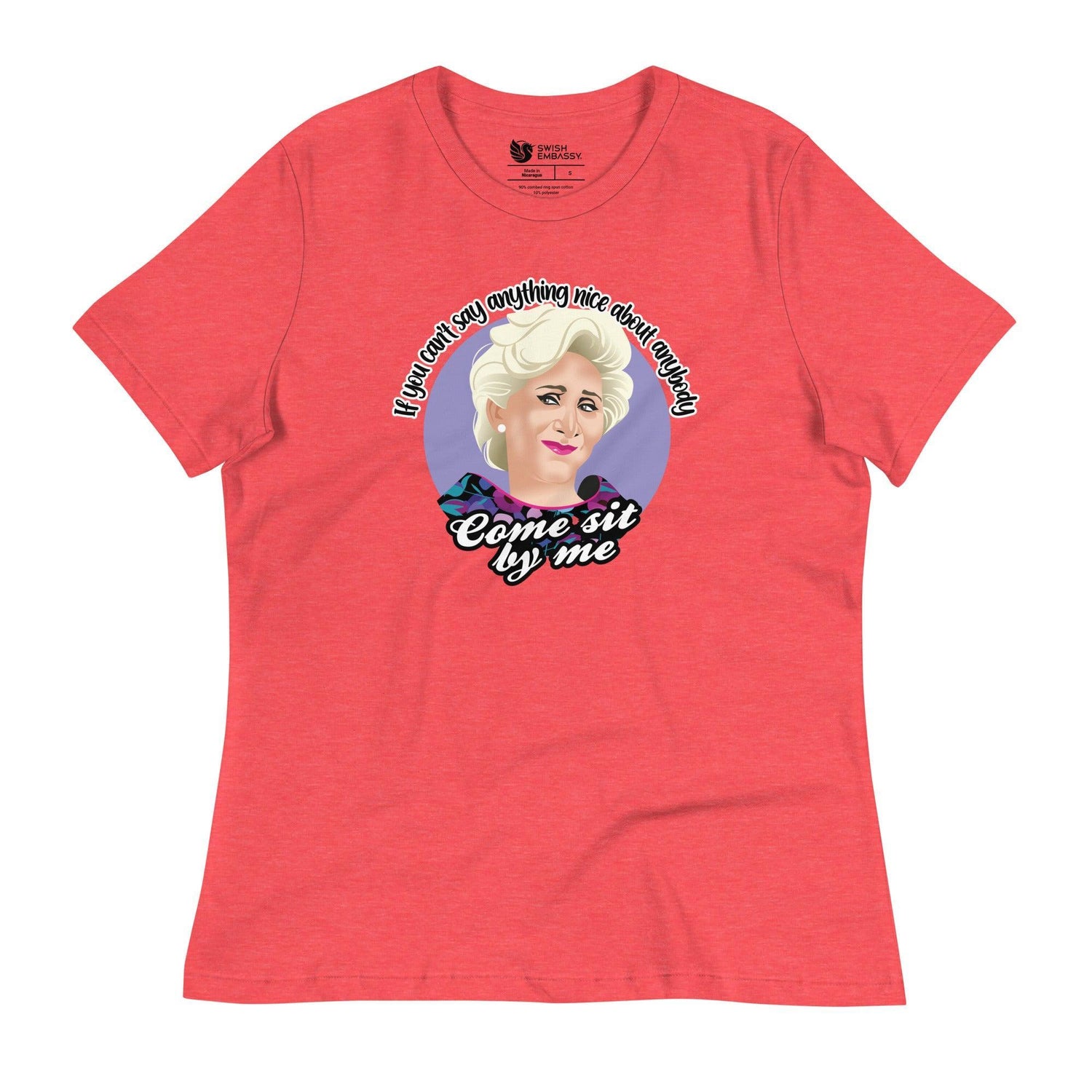 Come Sit By Me (Women's Relaxed T-Shirt)-Women's T-Shirts-Swish Embassy