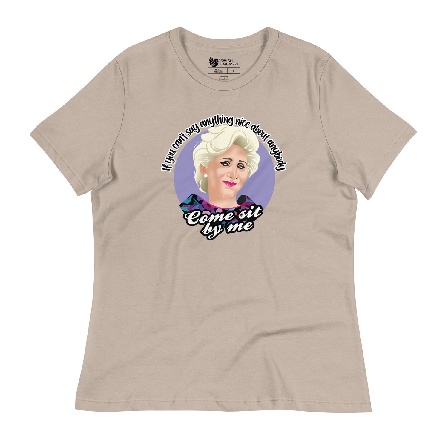 Come Sit By Me (Women's Relaxed T-Shirt)-Women's T-Shirts-Swish Embassy