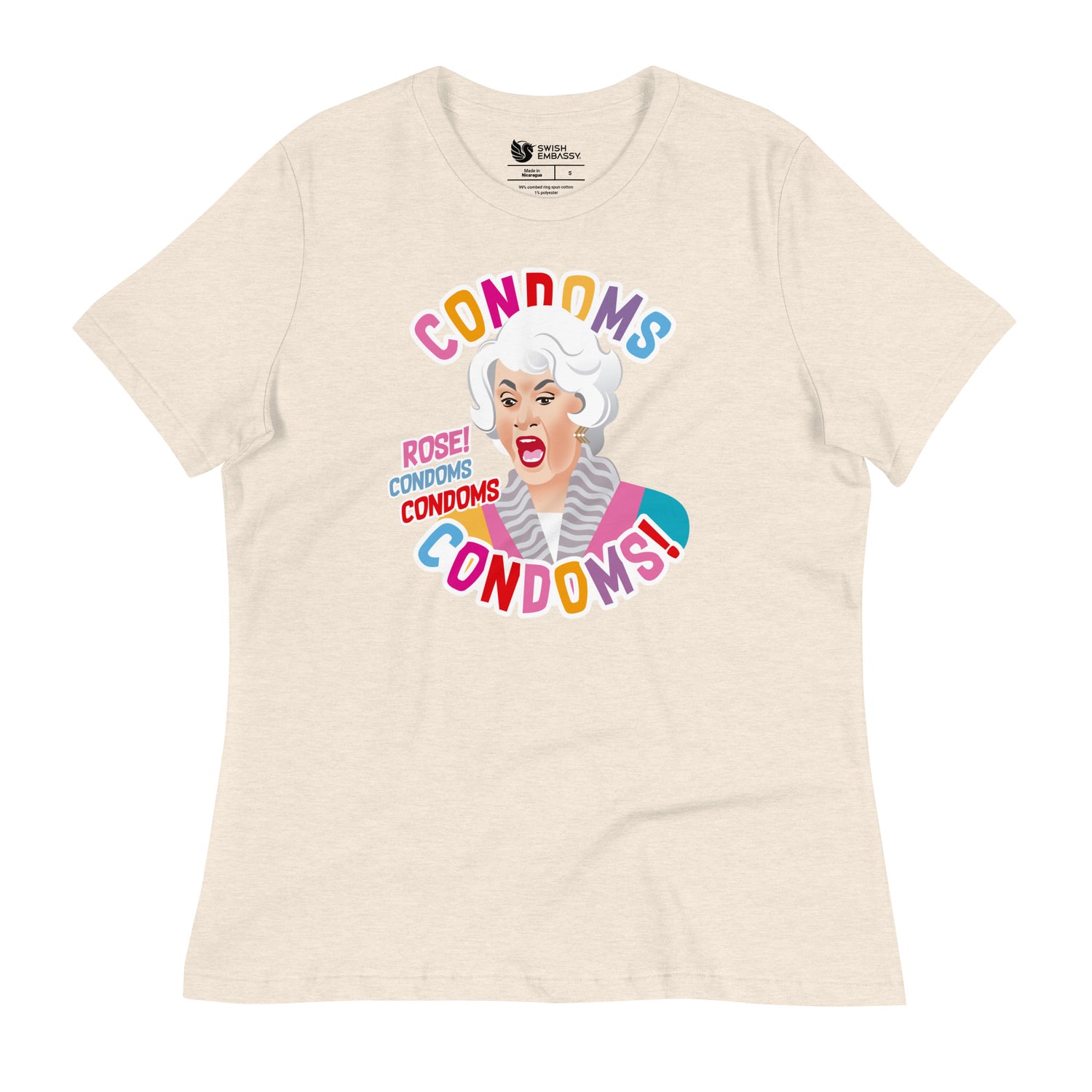 Condoms! (Women's Relaxed T-Shirt)-Women's T-Shirts-Swish Embassy