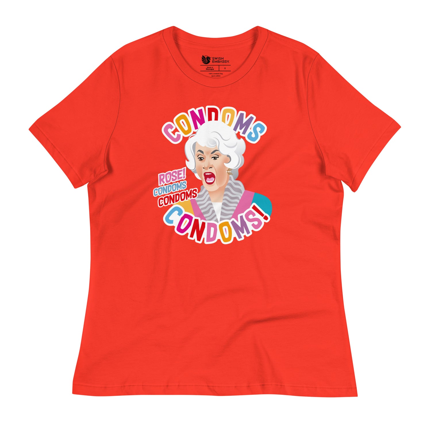 Condoms! (Women's Relaxed T-Shirt)-Women's T-Shirts-Swish Embassy