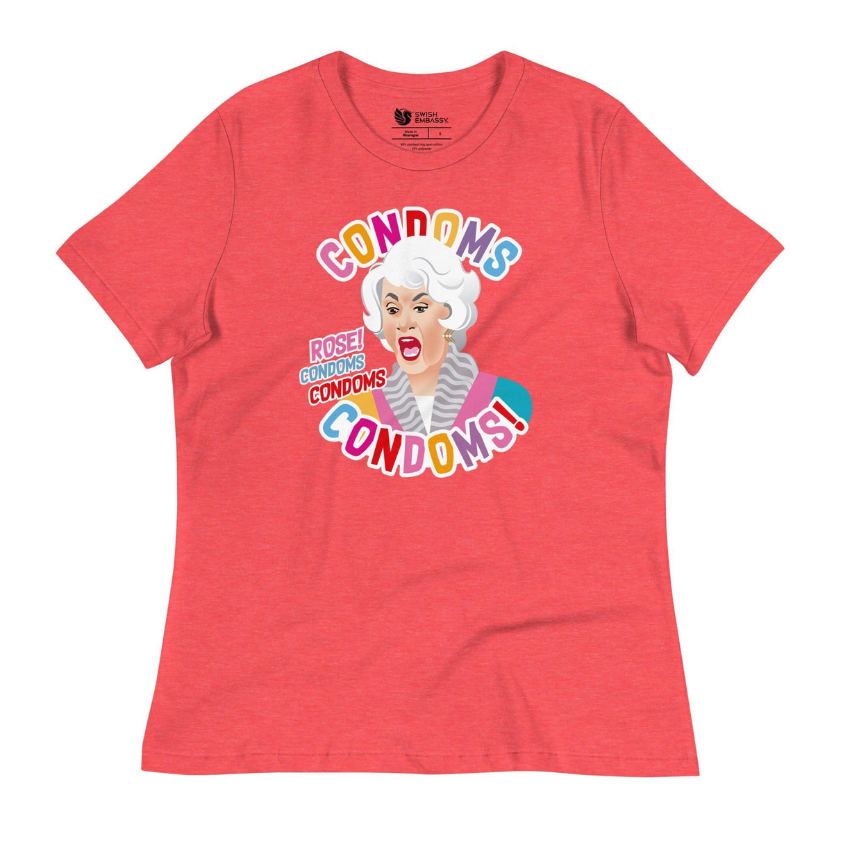 Condoms! (Women's Relaxed T-Shirt)-Women's T-Shirts-Swish Embassy