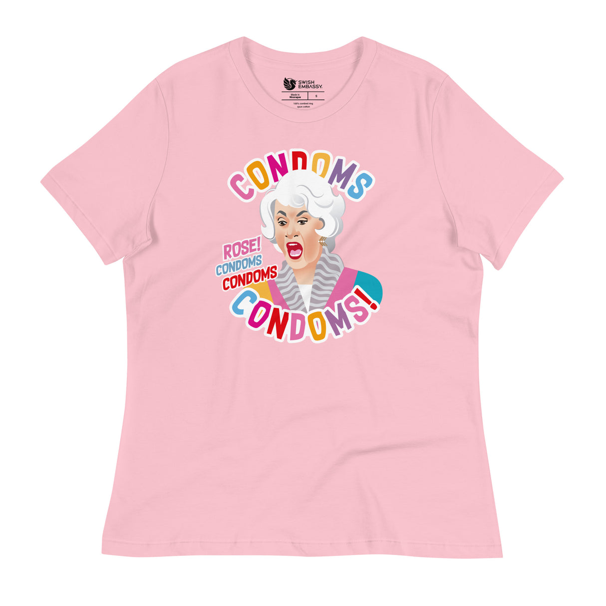 Condoms! (Women's Relaxed T-Shirt)-Women's T-Shirts-Swish Embassy