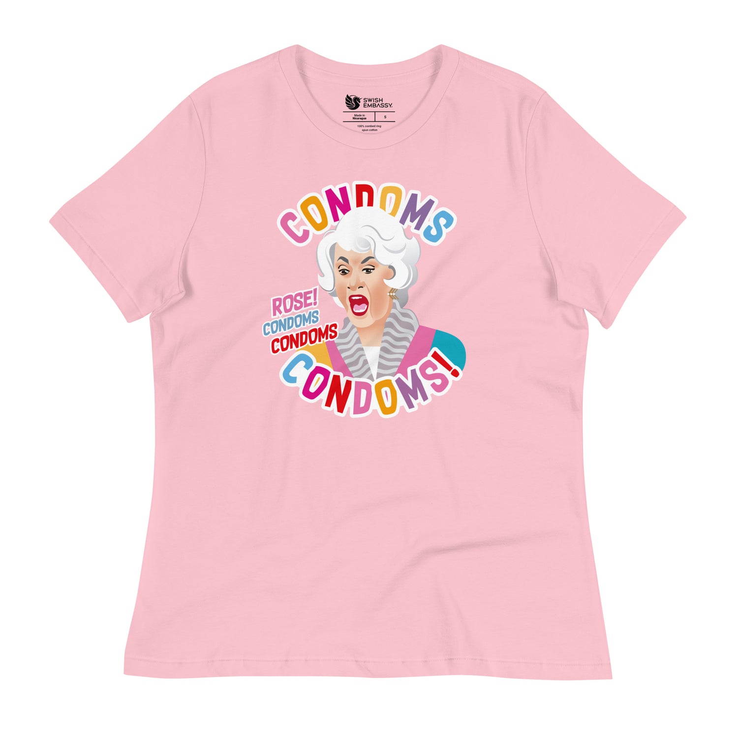 Condoms! (Women's Relaxed T-Shirt)-Women's T-Shirts-Swish Embassy
