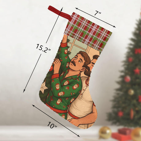 Cozy Vibes (Sequin Christmas Stocking)-Christmas Stockings-Swish Embassy
