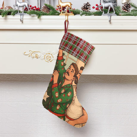 Cozy Vibes (Sequin Christmas Stocking)-Christmas Stockings-Swish Embassy