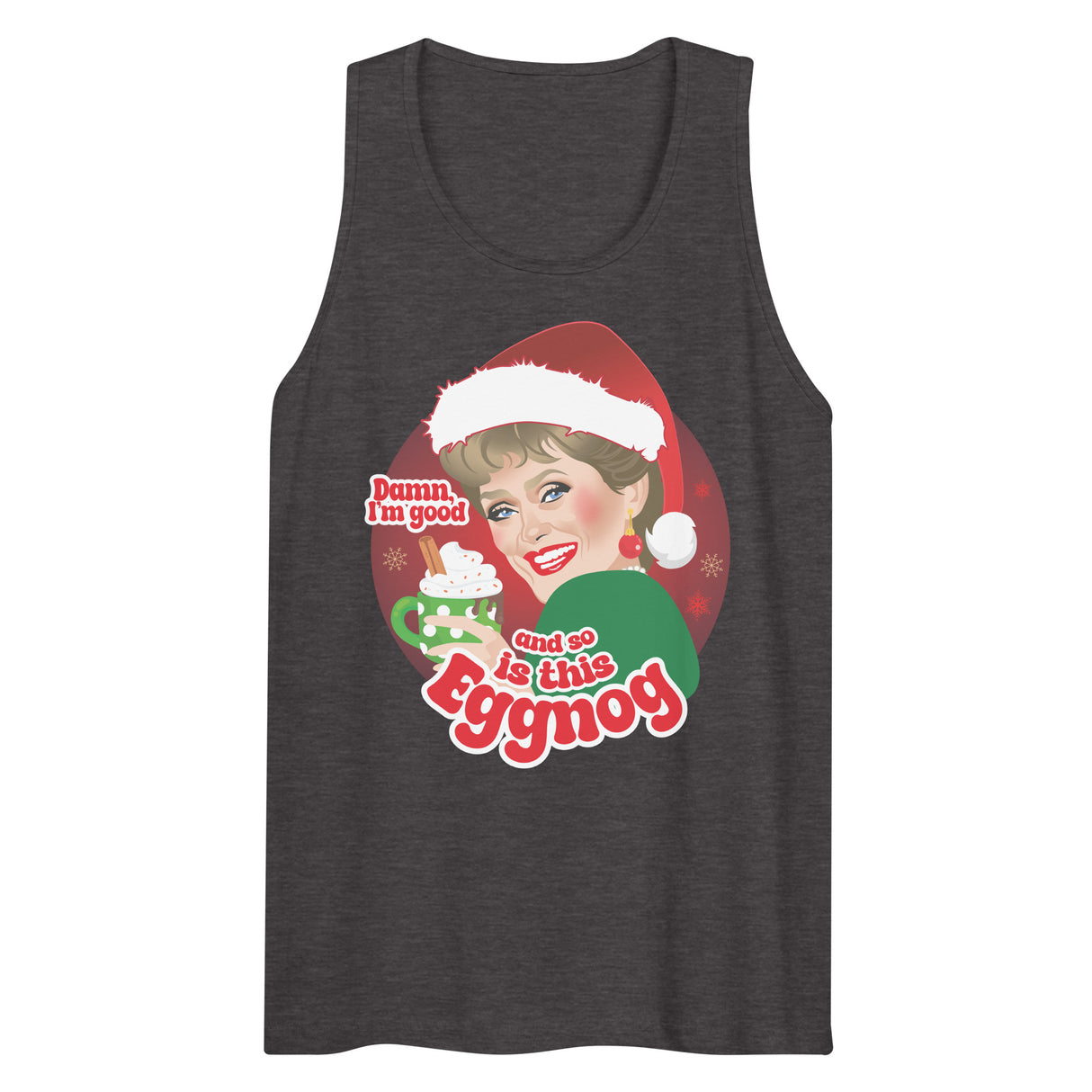 Damn Eggnog (Tank top)-Christmas Tank Tops-Swish Embassy