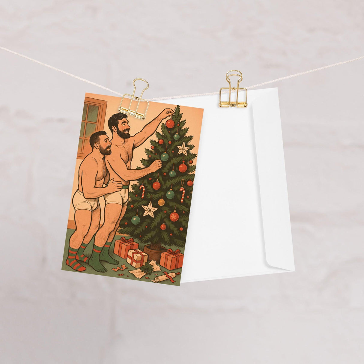 Deck the Balls (Christmas Card)-Greeting Card-Swish Embassy