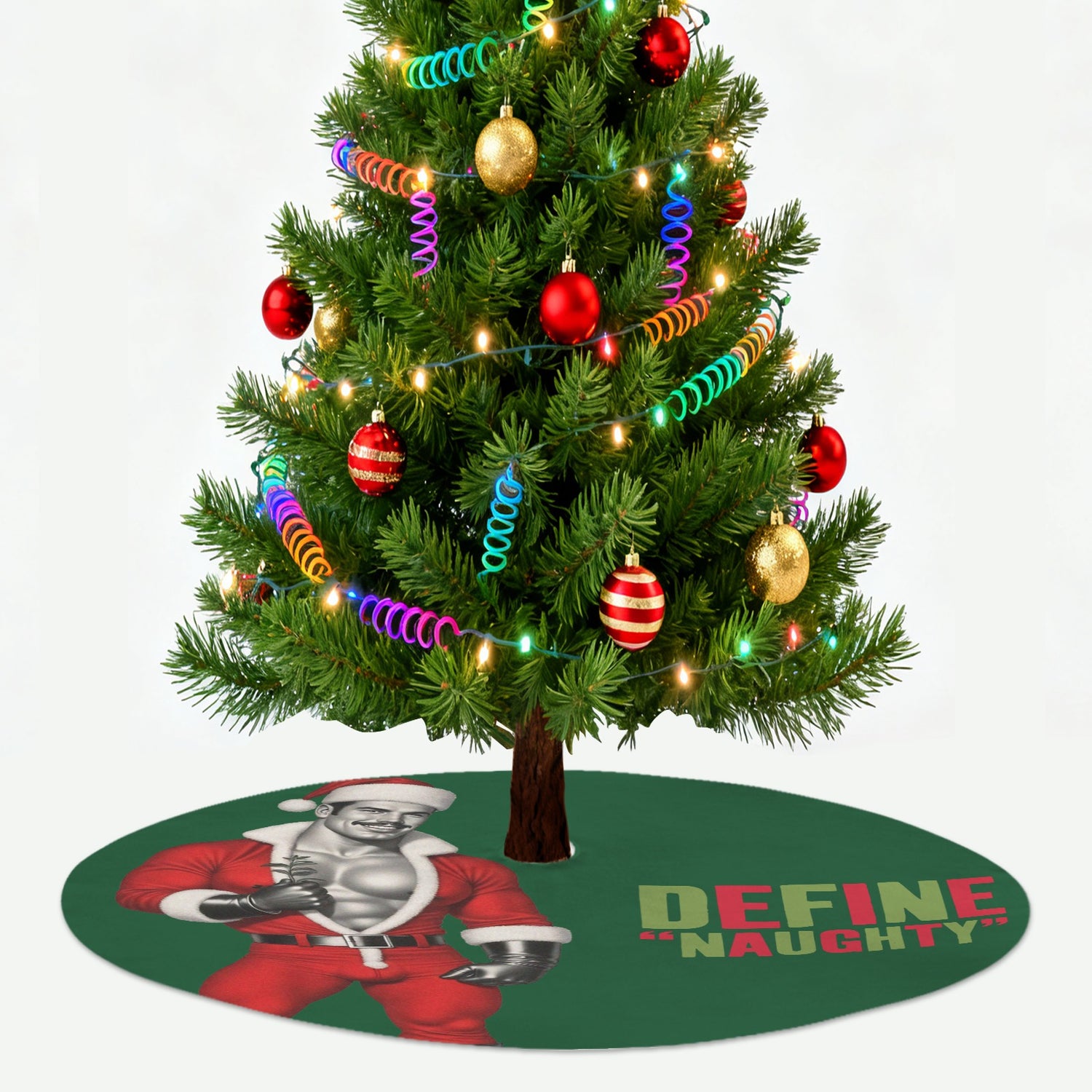 Define Naughty (Tree Skirt)-Tree Skirts-Swish Embassy