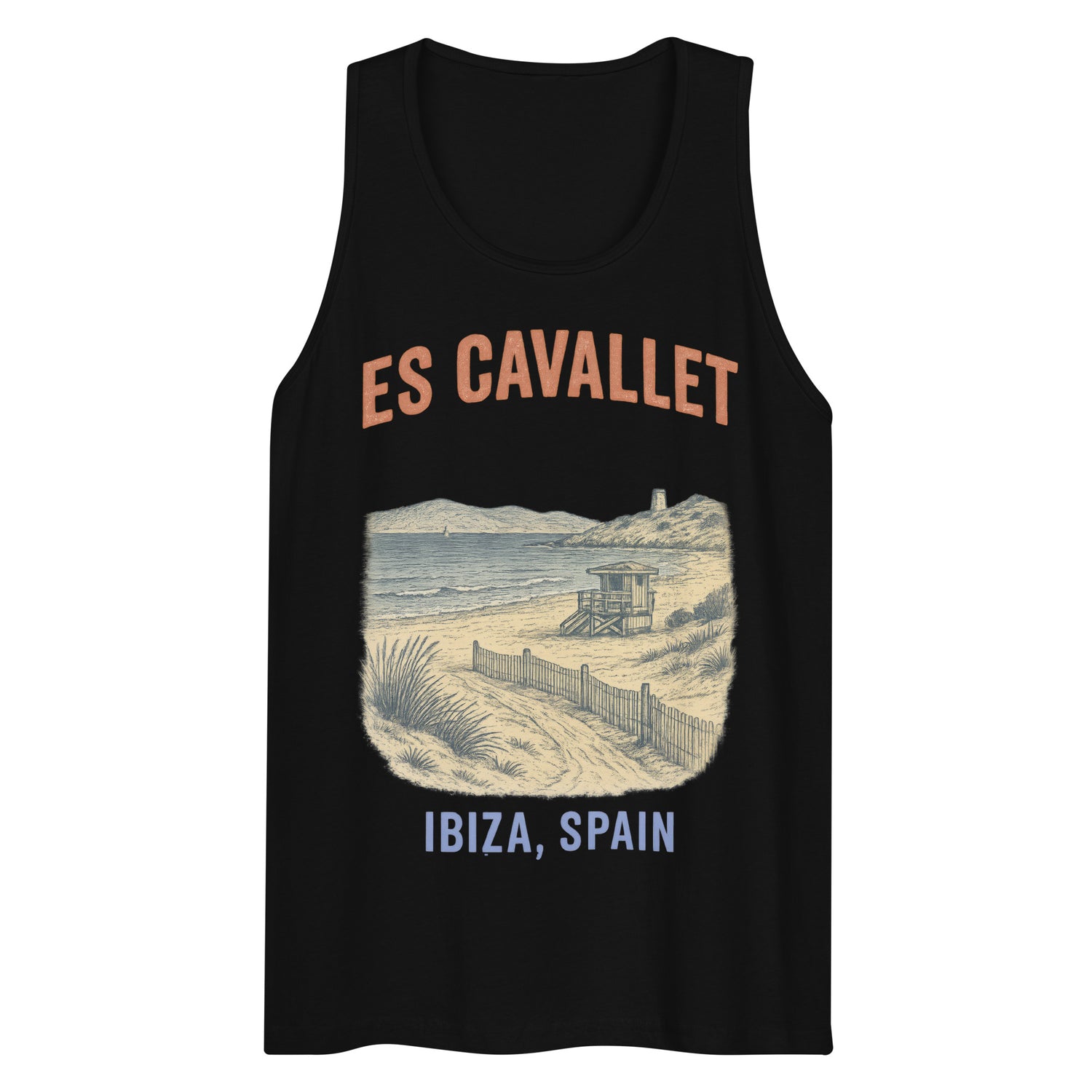 Es Cavallet Beach (Tank Top)-Tank Top (Staging)-Swish Embassy