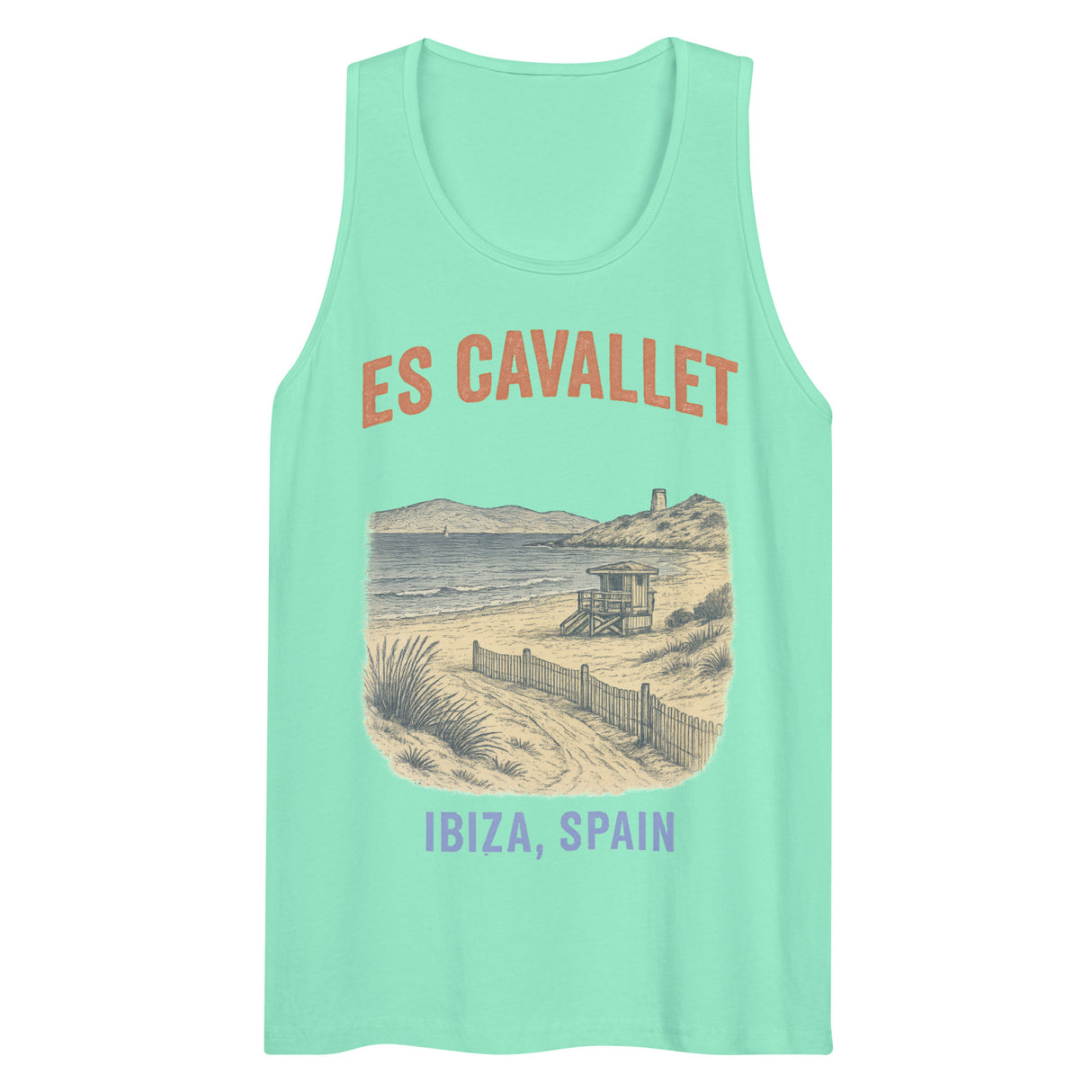 Es Cavallet Beach (Tank Top)-Tank Top (Staging)-Swish Embassy