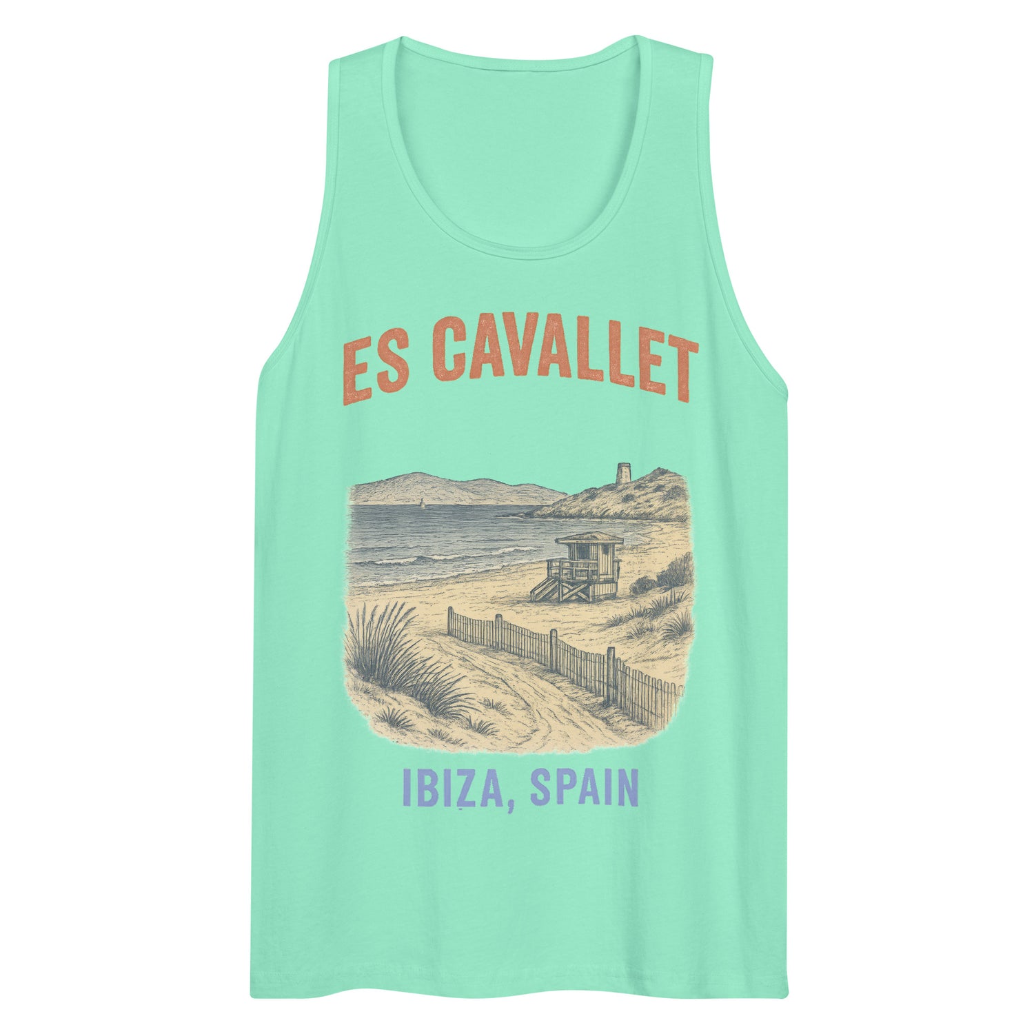Es Cavallet Beach (Tank Top)-Tank Top (Staging)-Swish Embassy