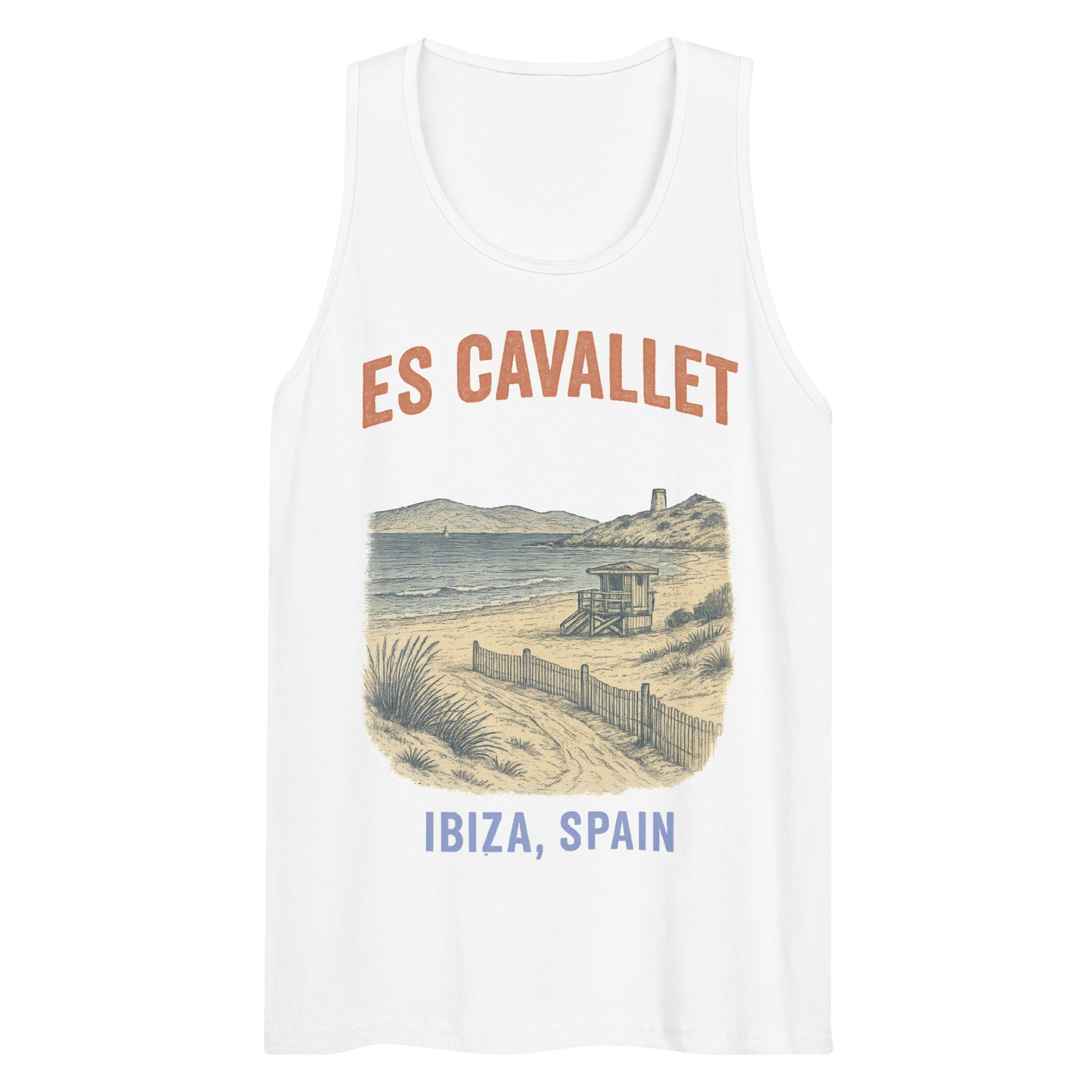 Es Cavallet Beach (Tank Top)-Tank Top (Staging)-Swish Embassy