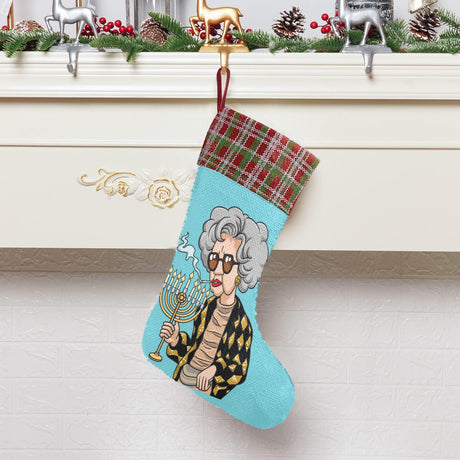 Festival of Lights (Sequin Christmas Stocking)-Christmas Stockings-Swish Embassy