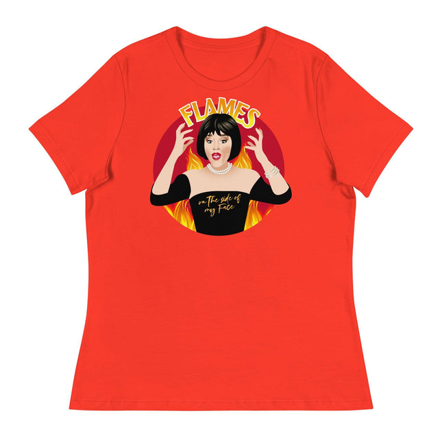 Flames (Women's Relaxed T-Shirt)-Women's T-Shirts-Swish Embassy
