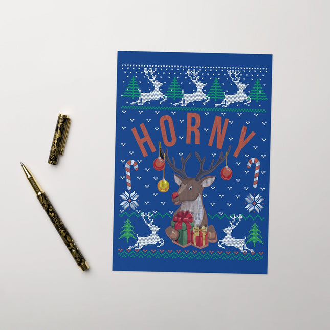 Horny (Greeting Card)-Christmas Card-Swish Embassy