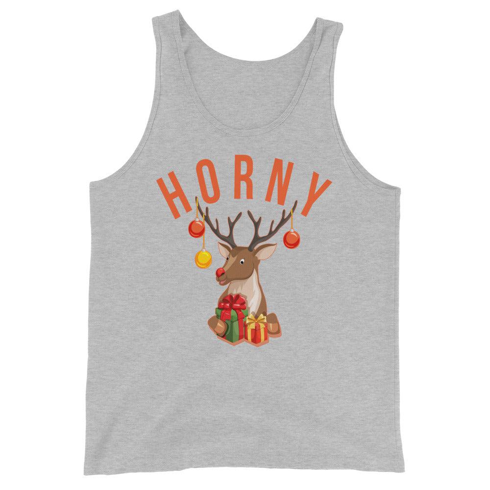 Horny (Tank Top)-Christmas Tanks-Swish Embassy