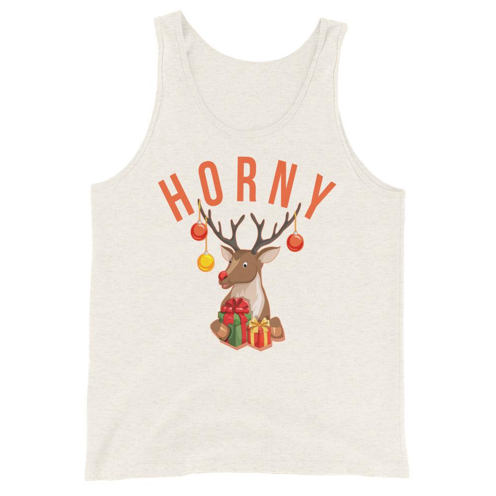Horny (Tank Top)-Christmas Tanks-Swish Embassy