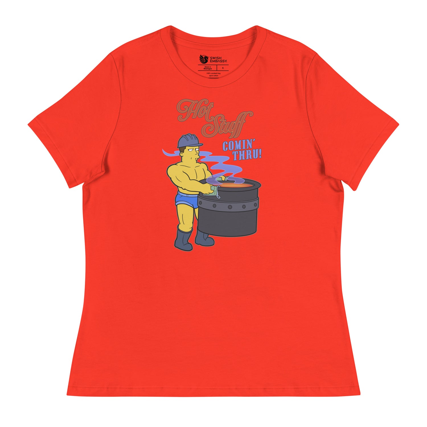 Hot Stuff Comin’ Thru (Women's Relaxed T-Shirt)-Women's T-Shirts-Swish Embassy