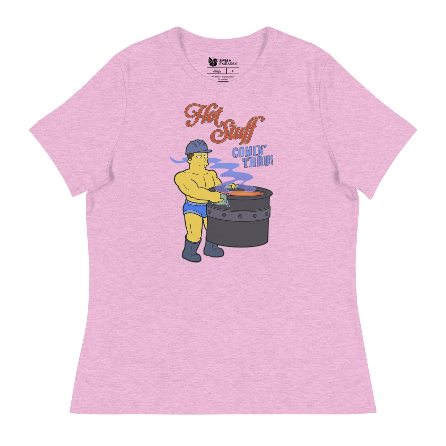 Hot Stuff Comin’ Thru (Women's Relaxed T-Shirt)-Women's T-Shirts-Swish Embassy