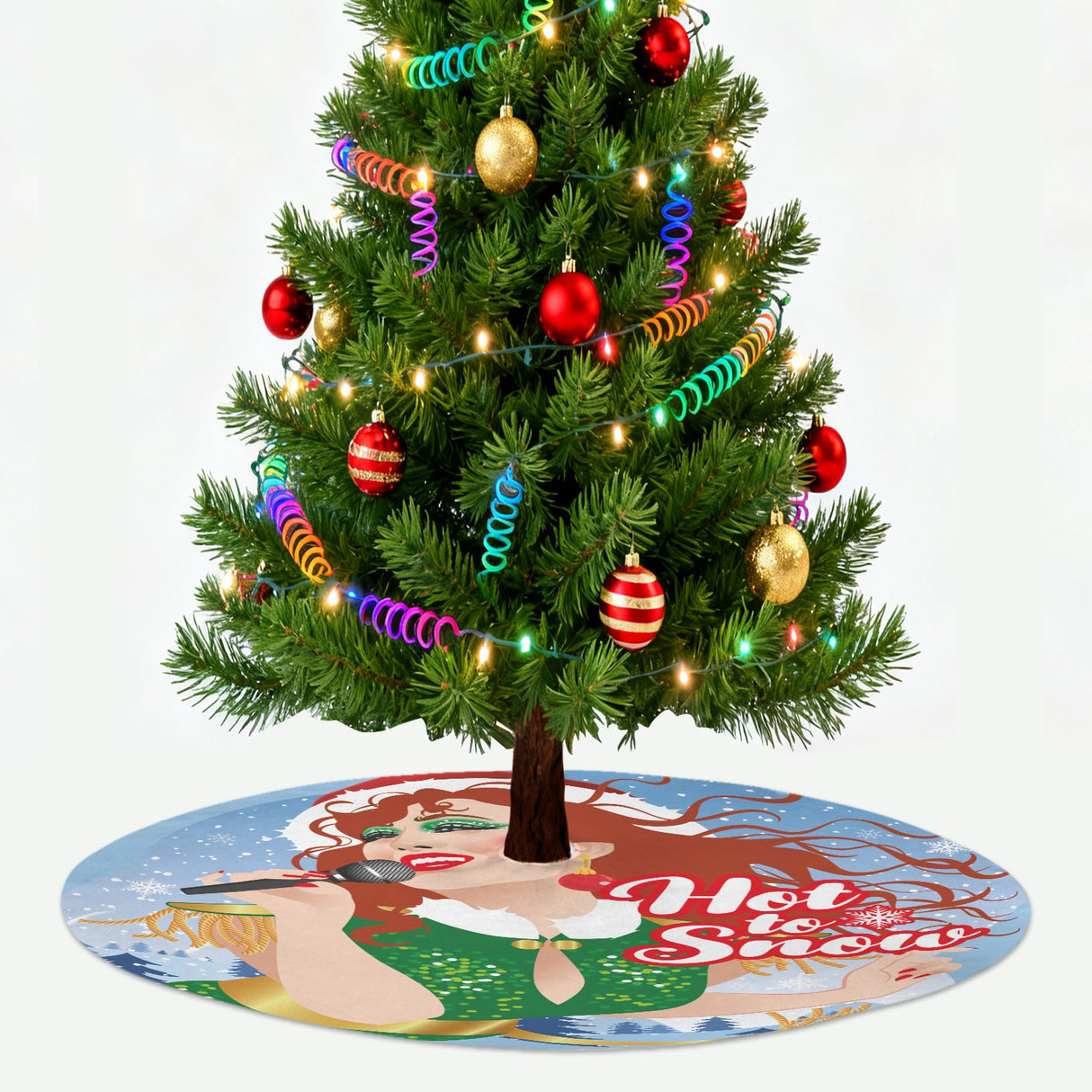 Hot to Snow (Tree Skirt)-Tree Skirts-Swish Embassy