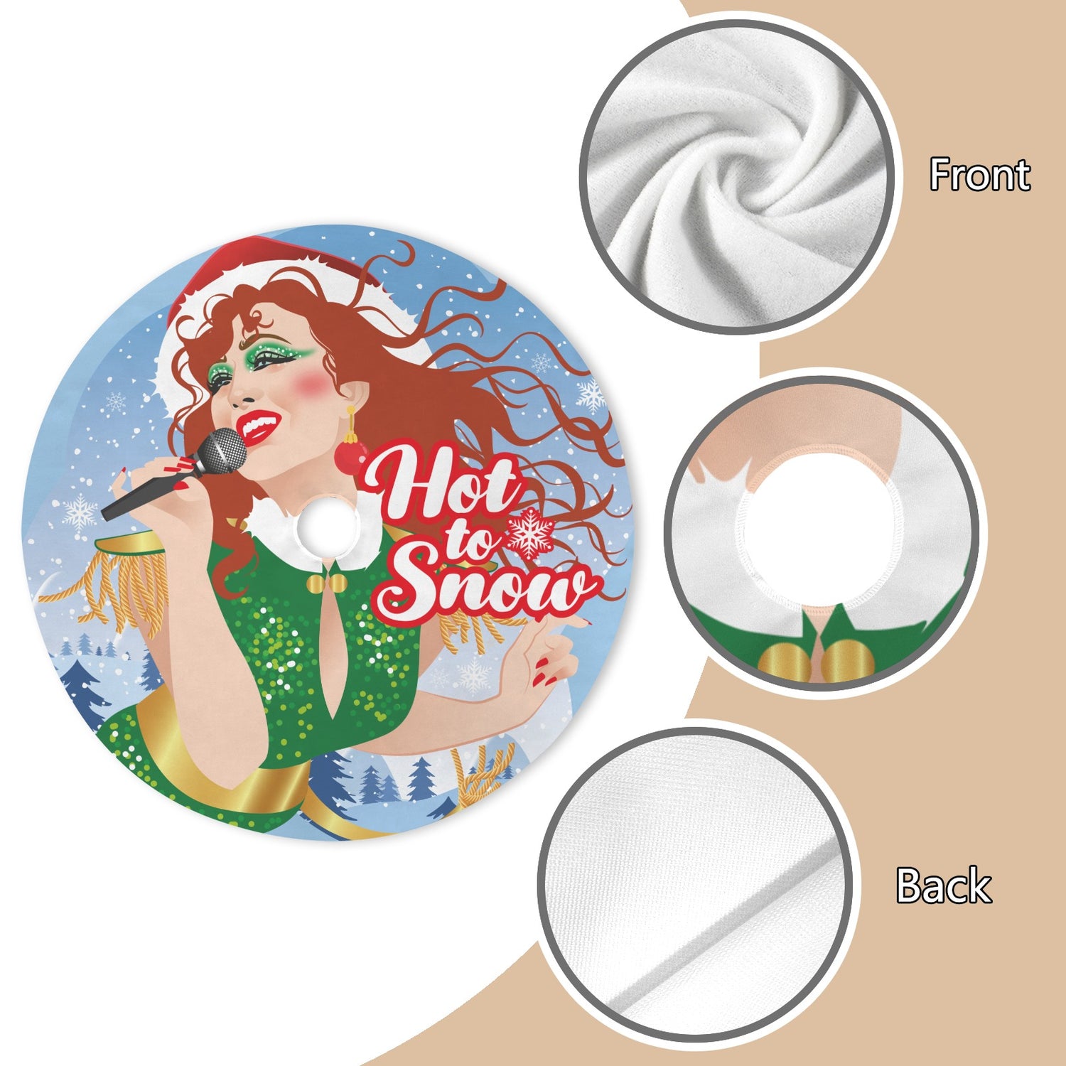 Hot to Snow (Tree Skirt)-Tree Skirts-Swish Embassy