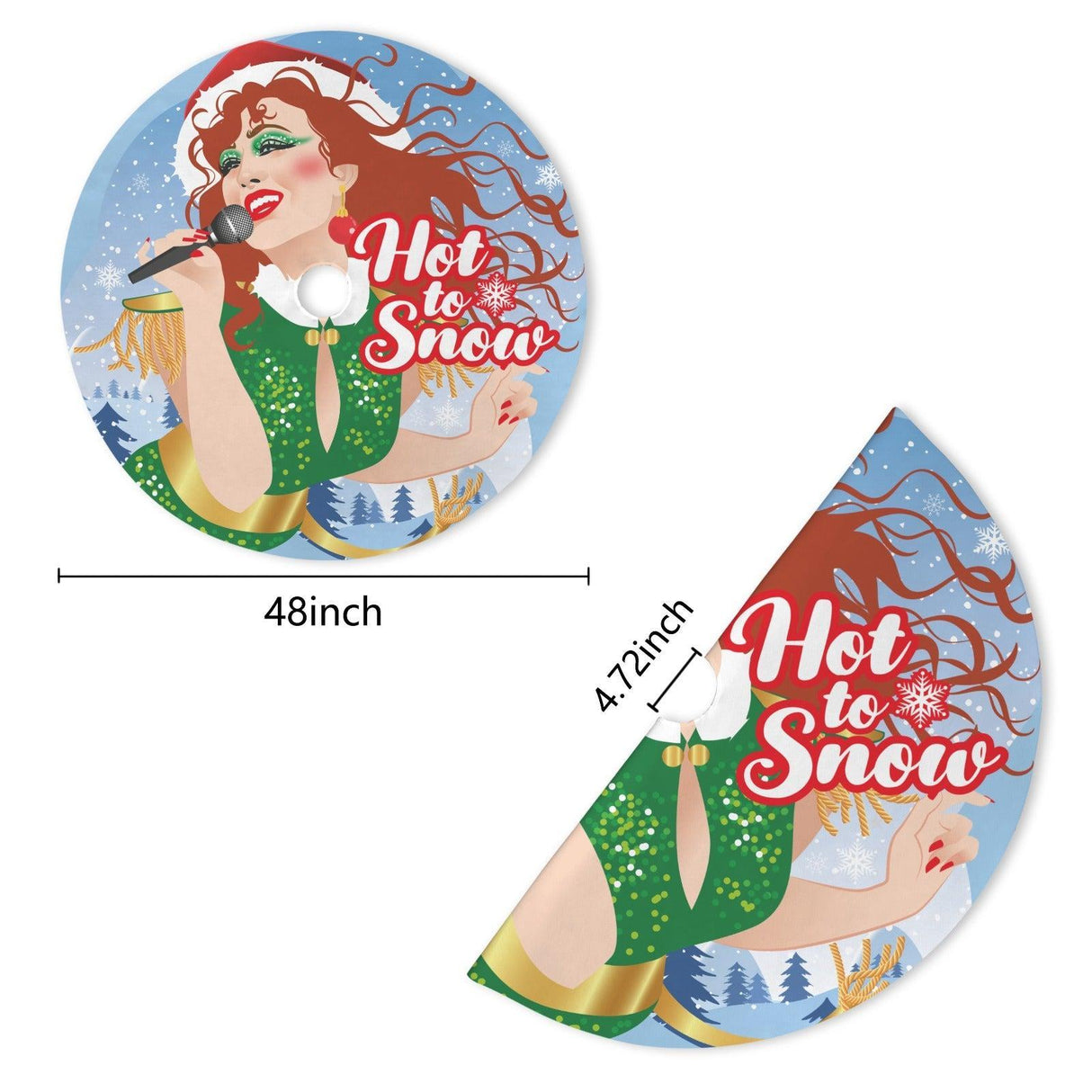 Hot to Snow (Tree Skirt)-Tree Skirts-Swish Embassy