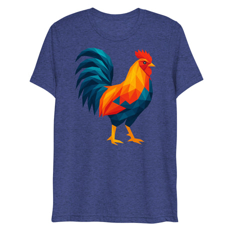 Huge Polygon Rooster (Triblend)-Triblend T-Shirt-Swish Embassy
