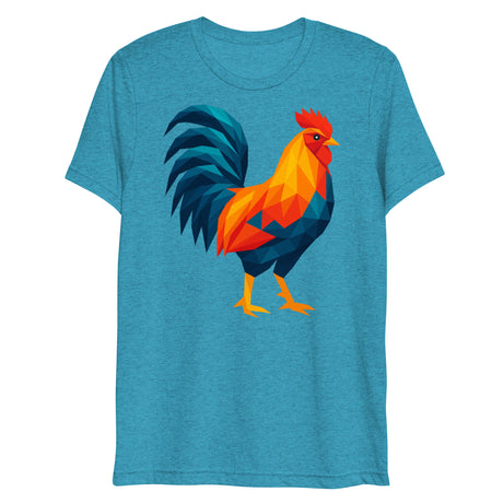 Huge Polygon Rooster (Triblend)-Triblend T-Shirt-Swish Embassy