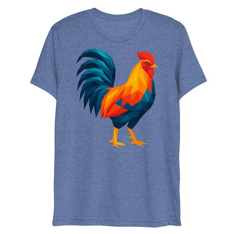 Huge Polygon Rooster (Triblend)-Triblend T-Shirt-Swish Embassy