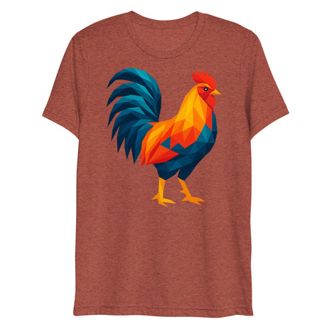 Huge Polygon Rooster (Triblend)-Triblend T-Shirt-Swish Embassy