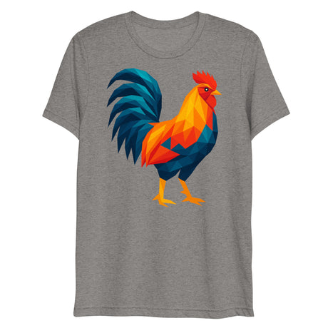 Huge Polygon Rooster (Triblend)-Triblend T-Shirt-Swish Embassy
