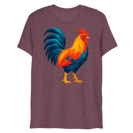 Huge Polygon Rooster (Triblend)-Triblend T-Shirt-Swish Embassy