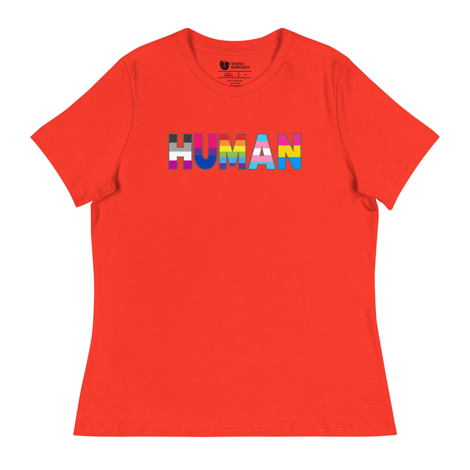 Human (Women's Relaxed T-Shirt)-Women's T-Shirts-Swish Embassy