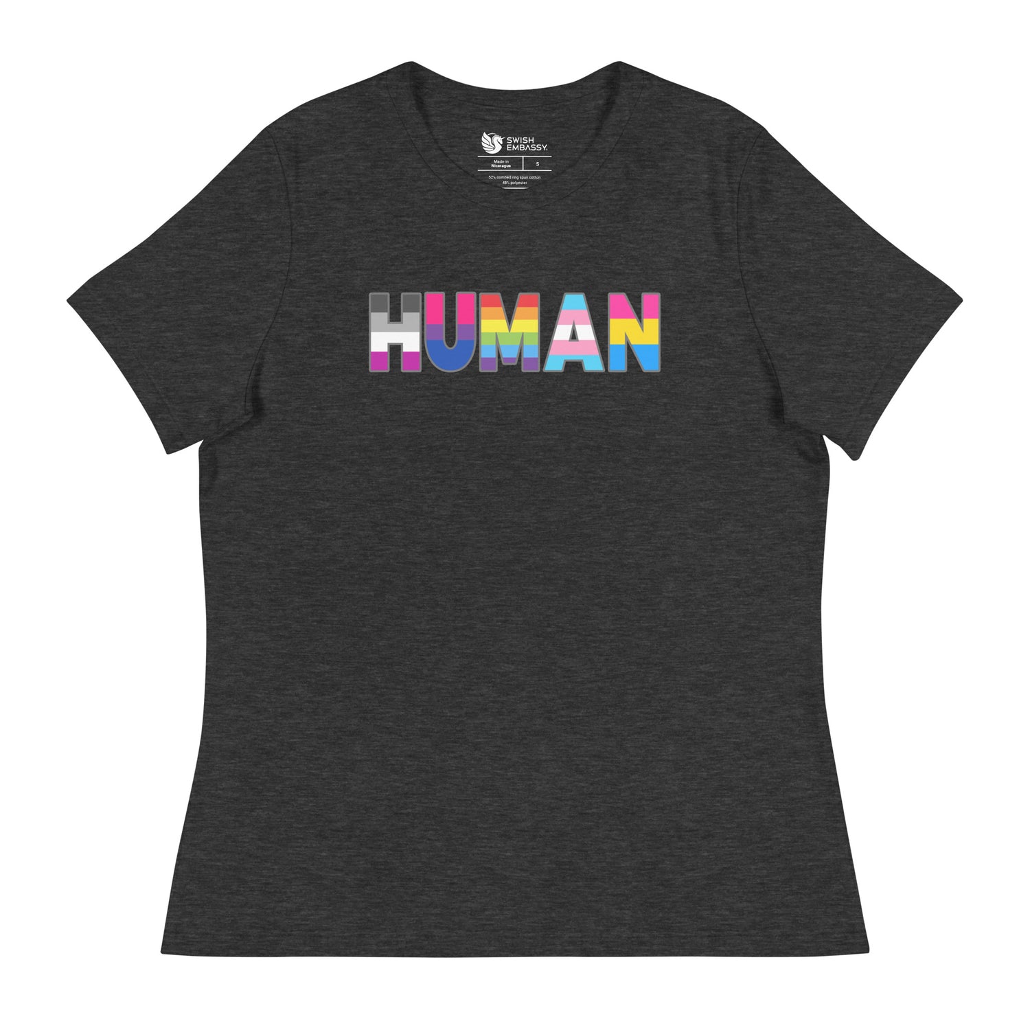Human (Women's Relaxed T-Shirt)-Women's T-Shirts-Swish Embassy