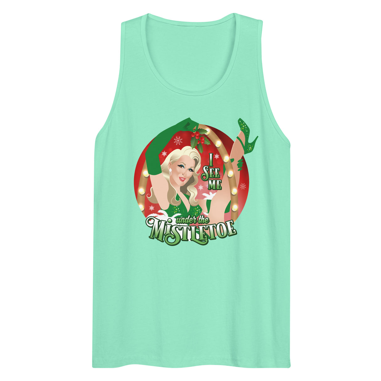 I See Me Under the Mistletoe (Tank top)-Tank Top-Swish Embassy