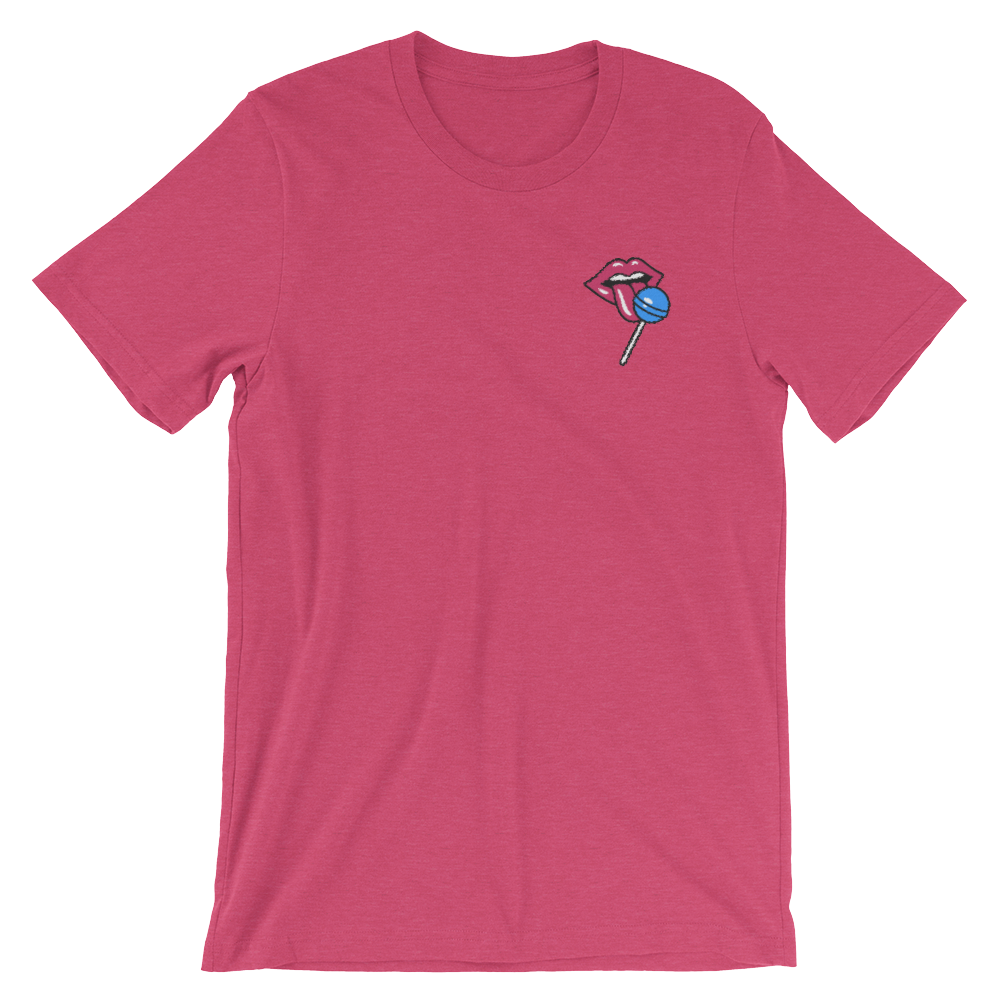 Lick (Embroidered T-Shirt)-Embroidered T-Shirts-Swish Embassy