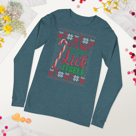 Lick Itself (Ugly Christmas)-T-Shirts-Swish Embassy