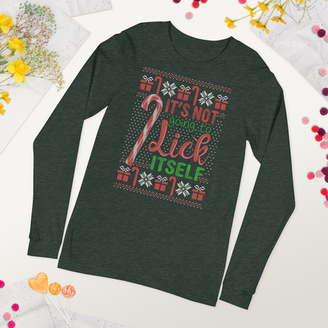 Lick Itself (Ugly Christmas)-T-Shirts-Swish Embassy